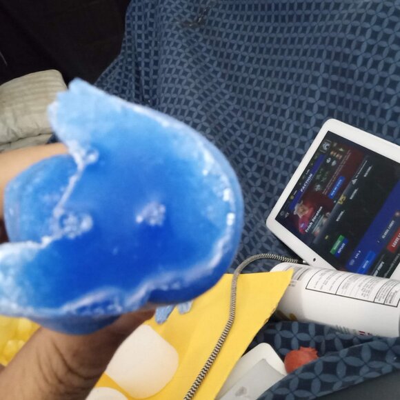 Handmade Blue Hear No Evil Dragon Statue Figurine - Picture 6 of 6